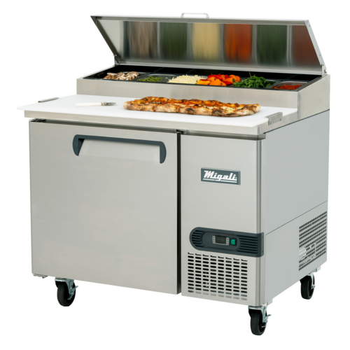 Migali C-PP44-HC 44" One Section Refrigerated Pizza Prep Table w/ 1 Door, 14 cu. ft.