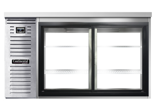 Continental Refrigerator BB59NSSSGDPT - Back Bar Cooler, pass-thru, 59" wide, 34-3/4" high, 22.0 cubic feet, front breathing, stainless