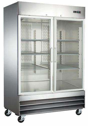 Omcan 51026 54 Inch Commercial Refrigerated Display 47 cu ft Two-section