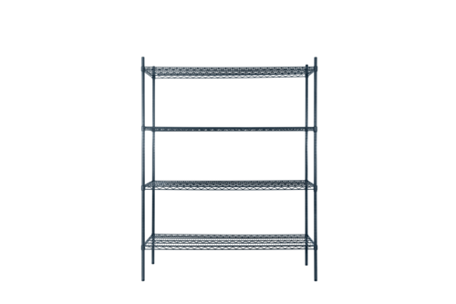 Atosa USA, Inc. MWSSE247274 - Shelving Unit, 72"W x 24"D, with 74" posts, 4-shelf, epoxy, slate gray