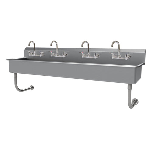 Advance Tabco FS-WM-80-F - Multiwash Hand Sink, splash mount faucet provision, wall mounted, includes (4) K-159 gooseneck