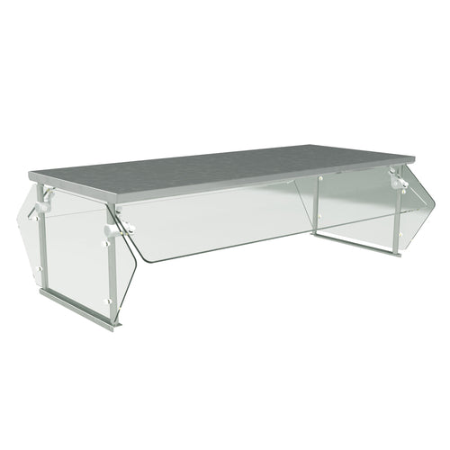 Advance Tabco NSGD-40-144 - Sleek Shield™ Food Shield, self service with adjustable front glass, double sided, 144