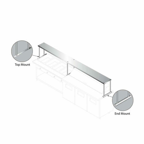 Advance Tabco CU-18-132 - Overshelf, single, 132