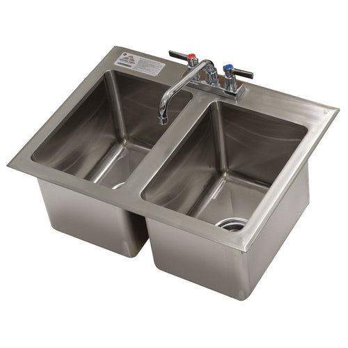 Advance Tabco DI-2-10-EC-X - Special Value Drop-In Sink, 2-compartment, 10