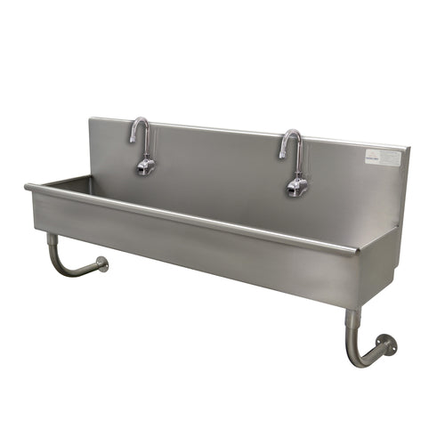 Advance Tabco 19-18-48EF - Multiwash Hand Sink, wall mounted, with (2) electronic faucets, 48