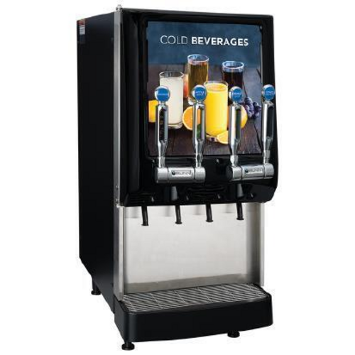 BUNN 37300.0096 - 37300.0096 JDF-4S Silver Series® 4-Flavor Cold Beverage System, Tap Handles, Lighted Door, Juice