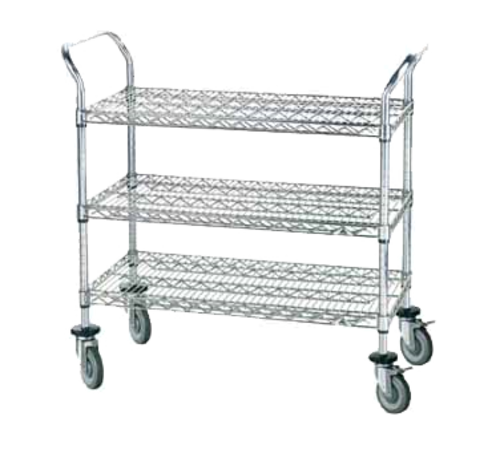 Advance Tabco WUC-2442R - Special Value Wire Utility Cart, heavy duty, (3) shelves, shelf size approximately 42