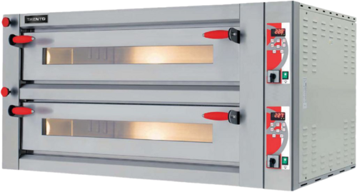 Omcan 40643 56-3/4 Inch Electric Pizza Oven Deck-Type Double Chamber
