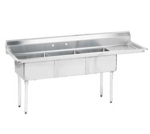 Advance Tabco FE-3-1620-18R-X - Special Value Fabricated Sink, 3-compartment, 18