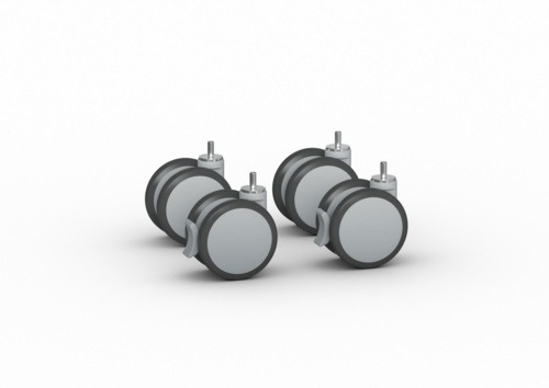 RATIONAL 60.31.433 - Caster Kit, (4) casters, for size 2-XS and 2-S (not height-adjustable)