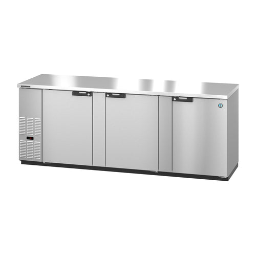 Hoshizaki BB95-S - Refrigerated Back Bar Cooler, reach-in, three-section, side mount self-contained refrigeration,