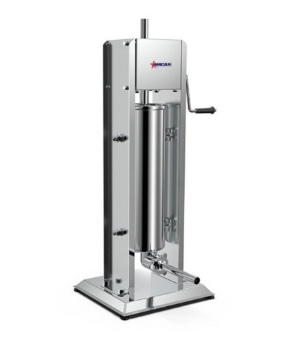 Omcan 47539 - (47539) Sausage Stuffer, manual, vertical, 15 lbs. (7 kg) capacity, gear drive, removable cylinder,