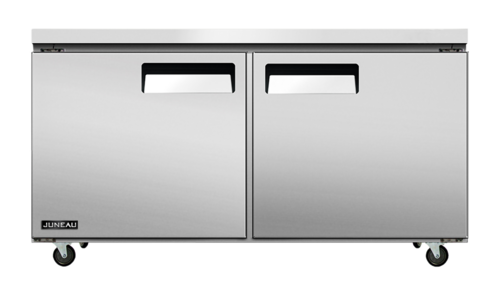 Omcan 58017 60 Inch 8.9 cu ft Two-section Undercounter Freezer Stainless Steel