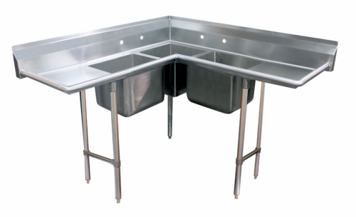 Advance Tabco 94-K8-30D - Corner Sink, 3-compartment, (1) 20