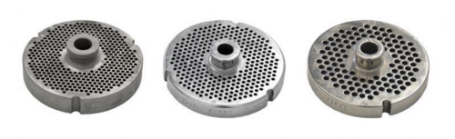 Omcan 39324 - (39324) Machine Plate, with hub, #52, 3/16" (4.8mm), (3) notches, (2) flat sides, stainless steel