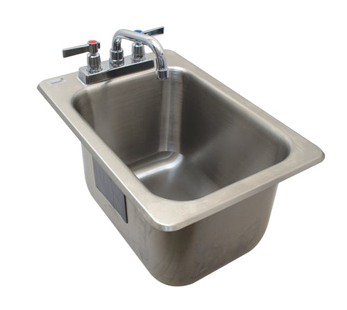 Advance Tabco DBS-1 - Bar Sink, drop-in, 13”W x 19”D (overall), (1) 10