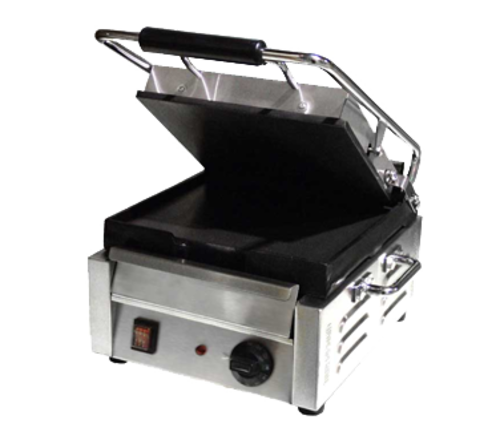 Omcan 21464 10 Inch Manual Thermostat Panini Grill with Cast Iron Plates