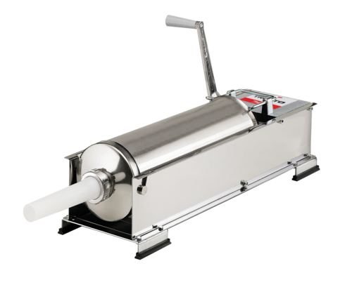 Omcan 48166 37 Inch Manual Horizontal Gear Drive Sausage Stuffer Stainless Steel with 2-speed