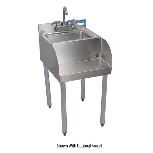BK Resources UB4-21-1410BSS - Blender Station, with dump sink, 18"W x 21-1/4"D, 14" wide x 10" front-to-back x 6" deep sink bowl