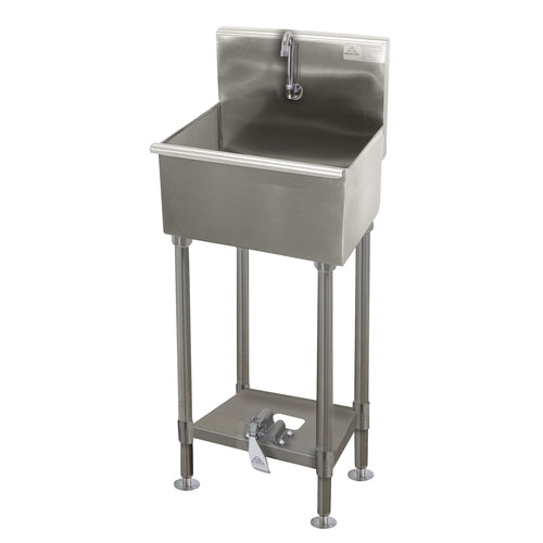 Advance Tabco 19-FM-23KV - Multiwash Hand Sink, with stainless steel legs and flanged feet, with knee valve, 23