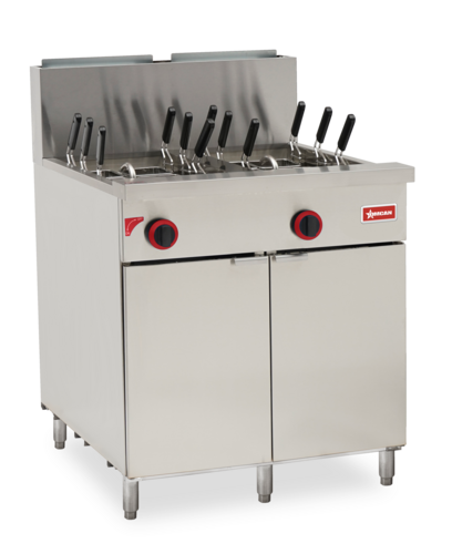 Omcan 48000 31 Inch Gas Pasta Cooker with (2) 11 Gallon Tanks 140000 BTU