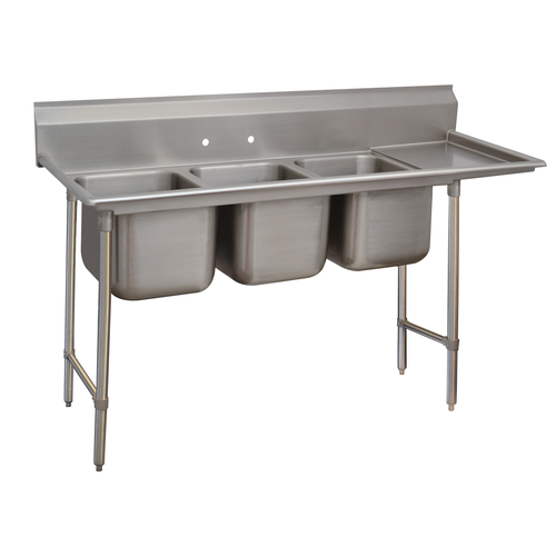 Advance Tabco T9-3-54-18R-X - Special Value Regaline Sink, 3-compartment, with 18