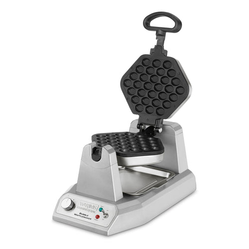 Waring WBW300X - Bubble Waffle Maker, single, bakes up to (25) bubble waffles per hour, rotary feature, power &