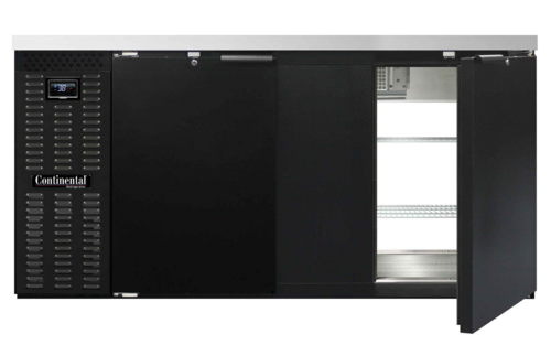 Continental Refrigerator BB69NPT - Back Bar Cooler, pass-thru, 69" wide, 34-3/4" high, 26.0 cubic feet, front breathing, stainless