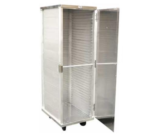 Omcan 24223 20 Inch Mobile Enclosed Cabinet Aluminum with Stainless Steel Hinges