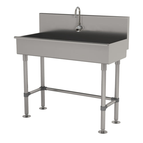 Advance Tabco 19-FM-1-EFADA - Service Sink, with stainless steel legs and flanged feet, with electronic faucet, 40