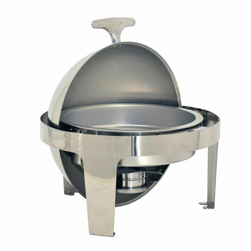 Omcan 80527 - (80527) Chafing Dish, 6 quart capacity, round, fixed legs, stainless steel, includes steam pan,
