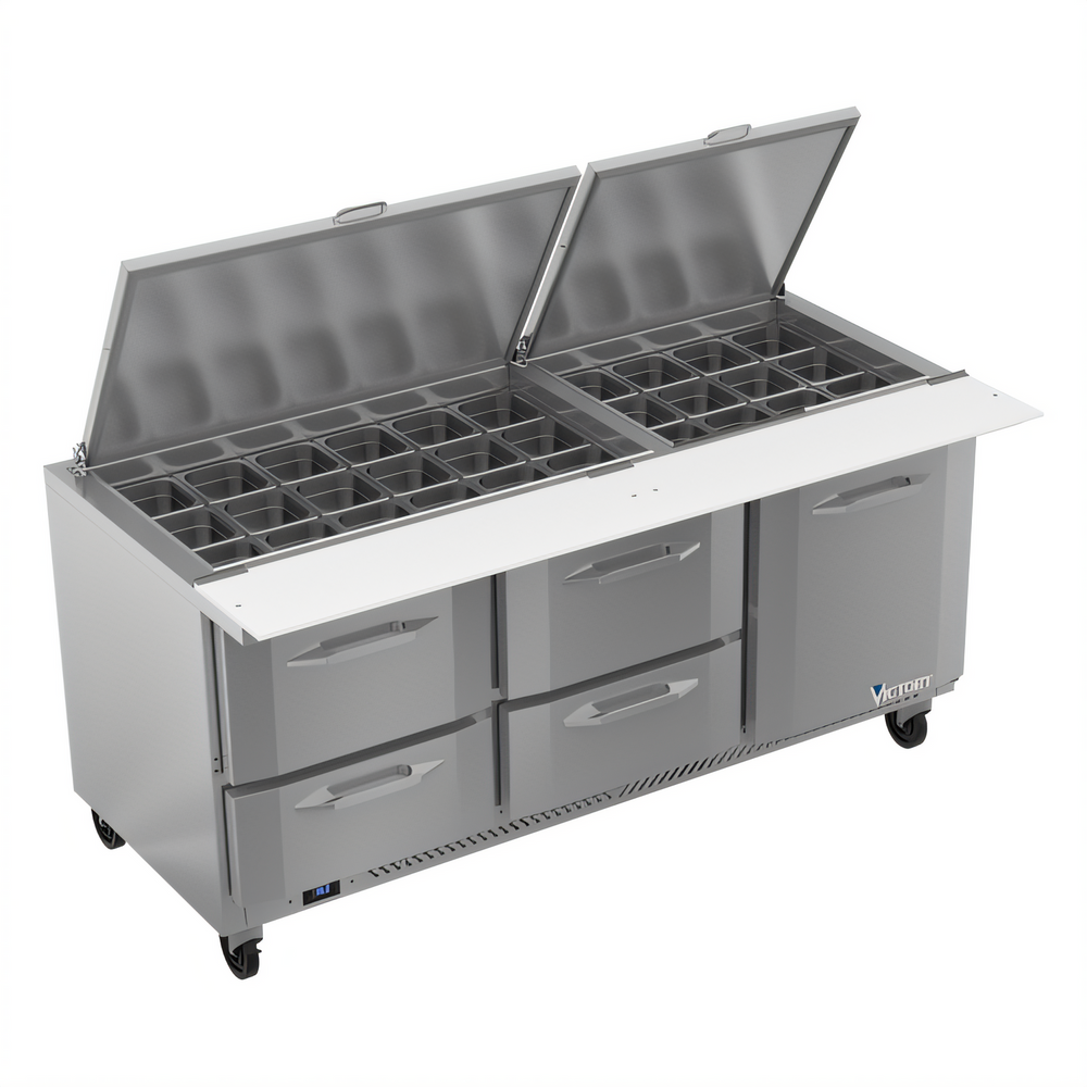 Victory VSPD72HC-30B-4 UltraSpec™ Refrigerated Prep Tables