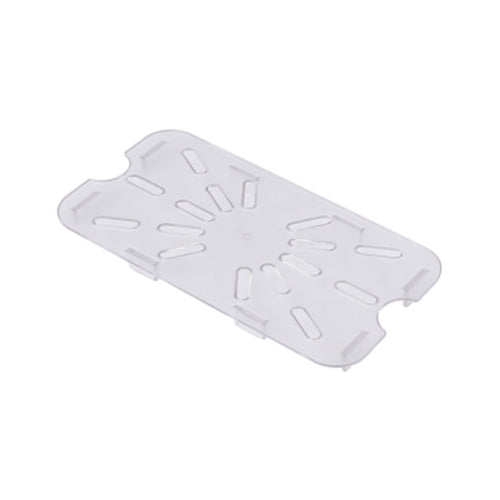 Omcan 85035 - (85035) Drain Shelf, for 1/4 size food storage container, polycarbonate, clear, NSF (Qty Break = 12