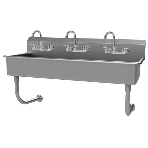 Advance Tabco FS-WM-60-F - Multiwash Hand Sink, splash mount faucet provision, wall mounted, includes (3) K-159 gooseneck