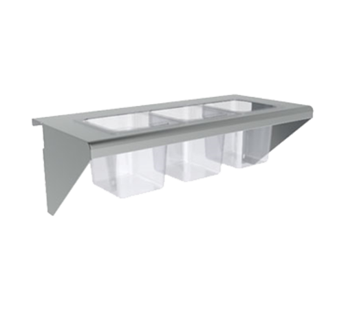 Vulcan CONRAIL-36 - Condiment rail, (5) 1/6 size pans or (2) 1/3 size pans (NOTE: Not compatible with rear grease