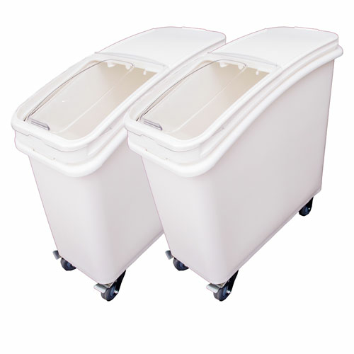 Omcan 80985 - (80985) Ingredient Bin, 21-gallon capacity, scoop 2-pack included, food-grade plastic, clear