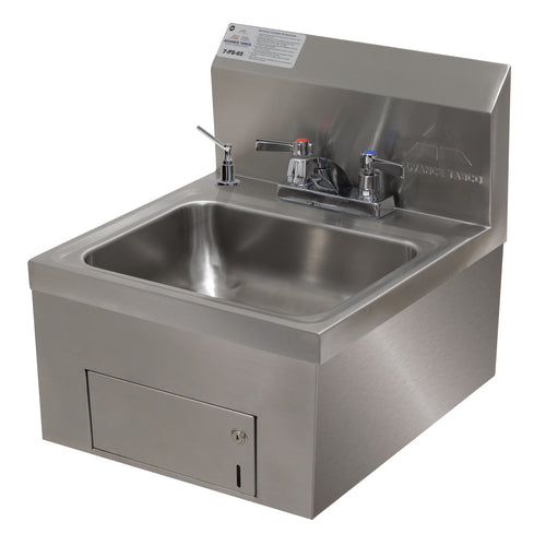 Advance Tabco 7-PS-65 - Hand Sink, wall mounted, 14" wide x 10" front-to-back x 5" deep bowl, Deep Drawn™ sink bowl, 304