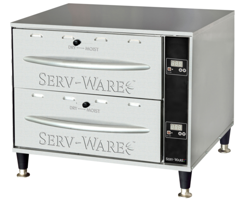 Serv-Ware SWPWDS-2 - Serv-Ware - Electric Cooking - 2 Drawer Warmer - Dimensions: 27.75" W x 21" D x 24.24" H -