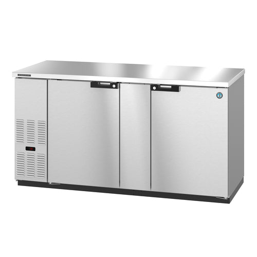 Hoshizaki BB69-S - Refrigerated Back Bar Cooler, reach-in, two-section, side mount self-contained refrigeration,