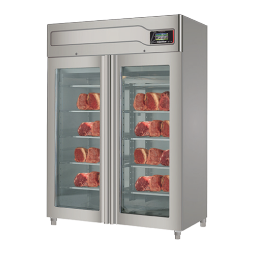 Omcan 41187 58 Inch Meat Aging Cabinet Electric Climate Control Stainless Steel with Probes