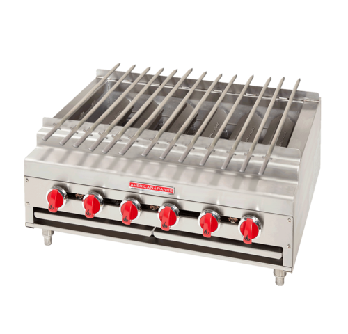American Range ARKB-60 - Kebob Broiler, gas, countertop, 60" wide, (10) individually controlled burners, manual controls, 4"