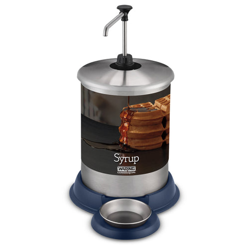 Waring WSD1G - Syrup Dispenser, 1 gallon capacity, ergonomic handle, with base, removable stainless steel drip