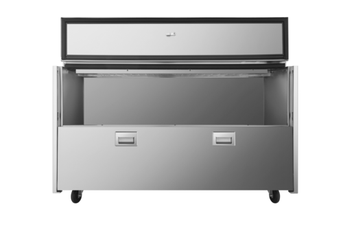 Atosa USA, Inc. AMC-5801 - Single Sided Milk Cooler, refrigerated, forced air system, 16 crates capacity, stainless exterior &