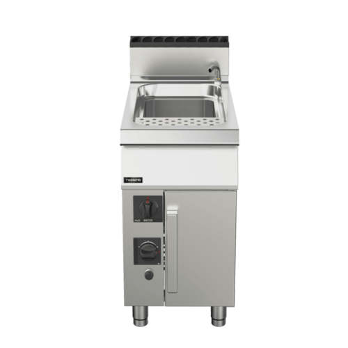 Omcan 49098 17 Inch Single Tank Pasta Cooker Gas with Faucet 78000 BTU