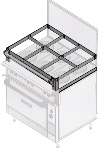 Vulcan MARINE-EV36 - Marine Package: sea rails, oven lock, crumb tray lock & flanged feet (field installation)