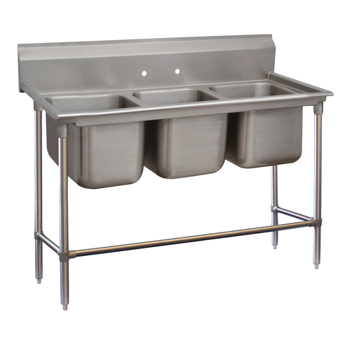 Advance Tabco 94-3-54 - Regaline Sink, 3-compartment, 20" front-to-back x 16" wide sink compartments, 14" deep, with 11"
