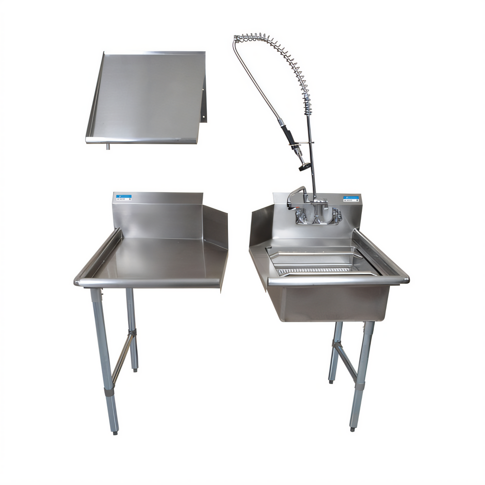BK Resources BKDTK6-48-R-G-SS Compartment Sinks