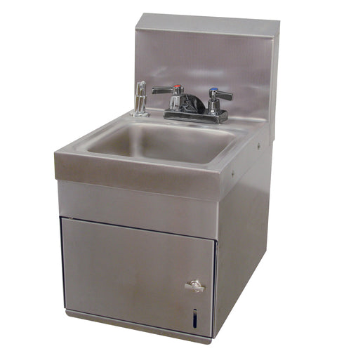 Advance Tabco 7-PS-88 - Hand Sink, wall mounted, 9" wide x 9" front-to-back x 5" deep bowl, Deep Drawn™ sink bowl, 304