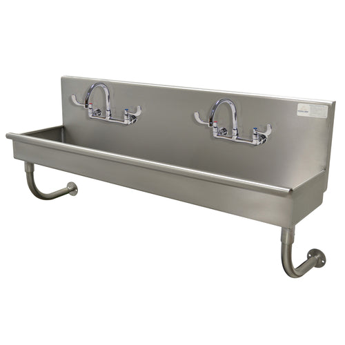 Advance Tabco 19-18-48-ADA-F - Multiwash Hand Sink, wall mounted, includes (2) faucets with wrist blades, 48
