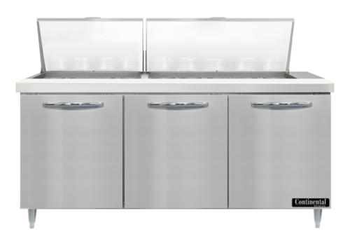 Continental Refrigerator D72N27M-FB-D Designer Line Refrigerated Prep Tables